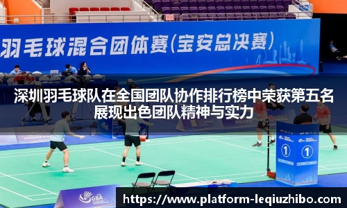 深圳羽毛球队在全国团队协作排行榜中荣获第五名展现出色团队精神与实力